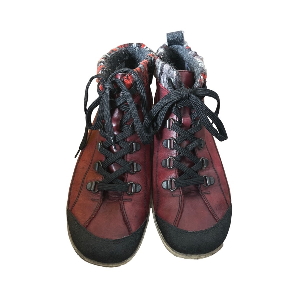 Remonte red leather ankle boots - size 37 - Picture 4 of 5